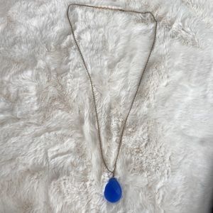 Pendant blue 17” adjustable necklace